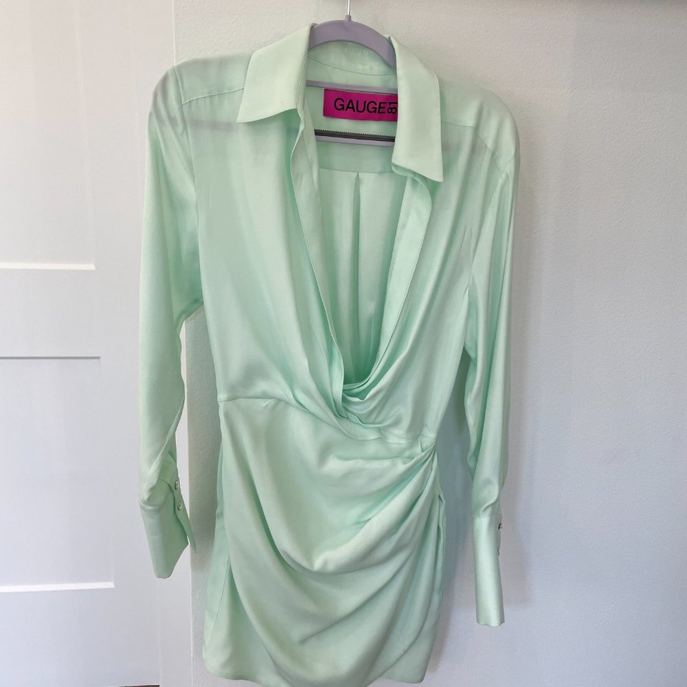 GAUGE81 Naha Short Dress in Mint Color: Mint